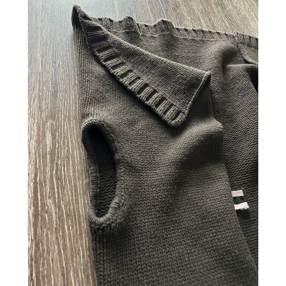 Rick Owens Vintage Queen F/W 2004 Espresso Brown Open Front Long Wool Sweater 44 - Picture 6 of 16